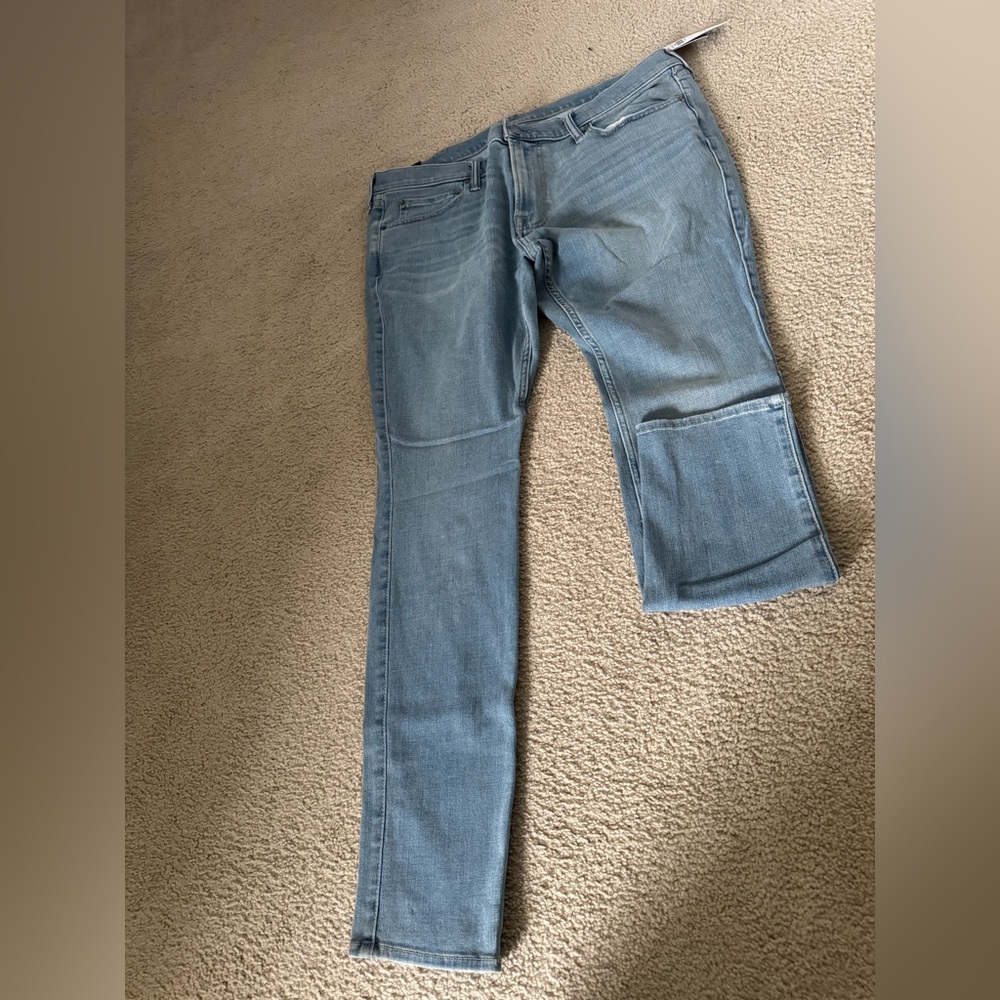 Abercrombie & fitch Men's Light Blue Jeans - Classic Slim Fit
